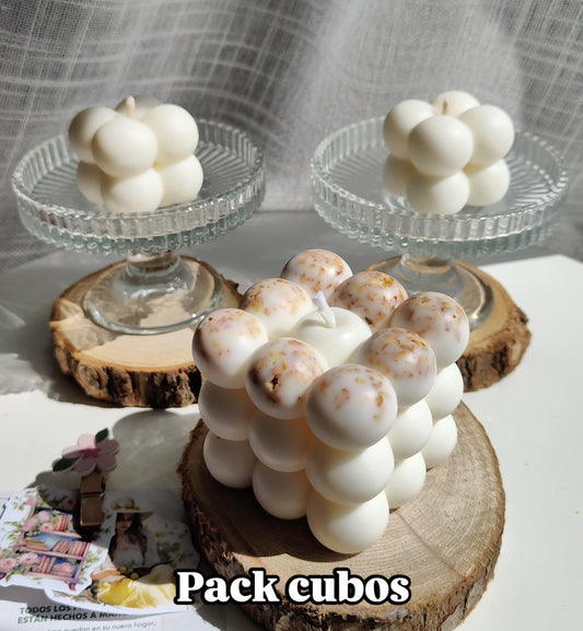Velas 3 cubos