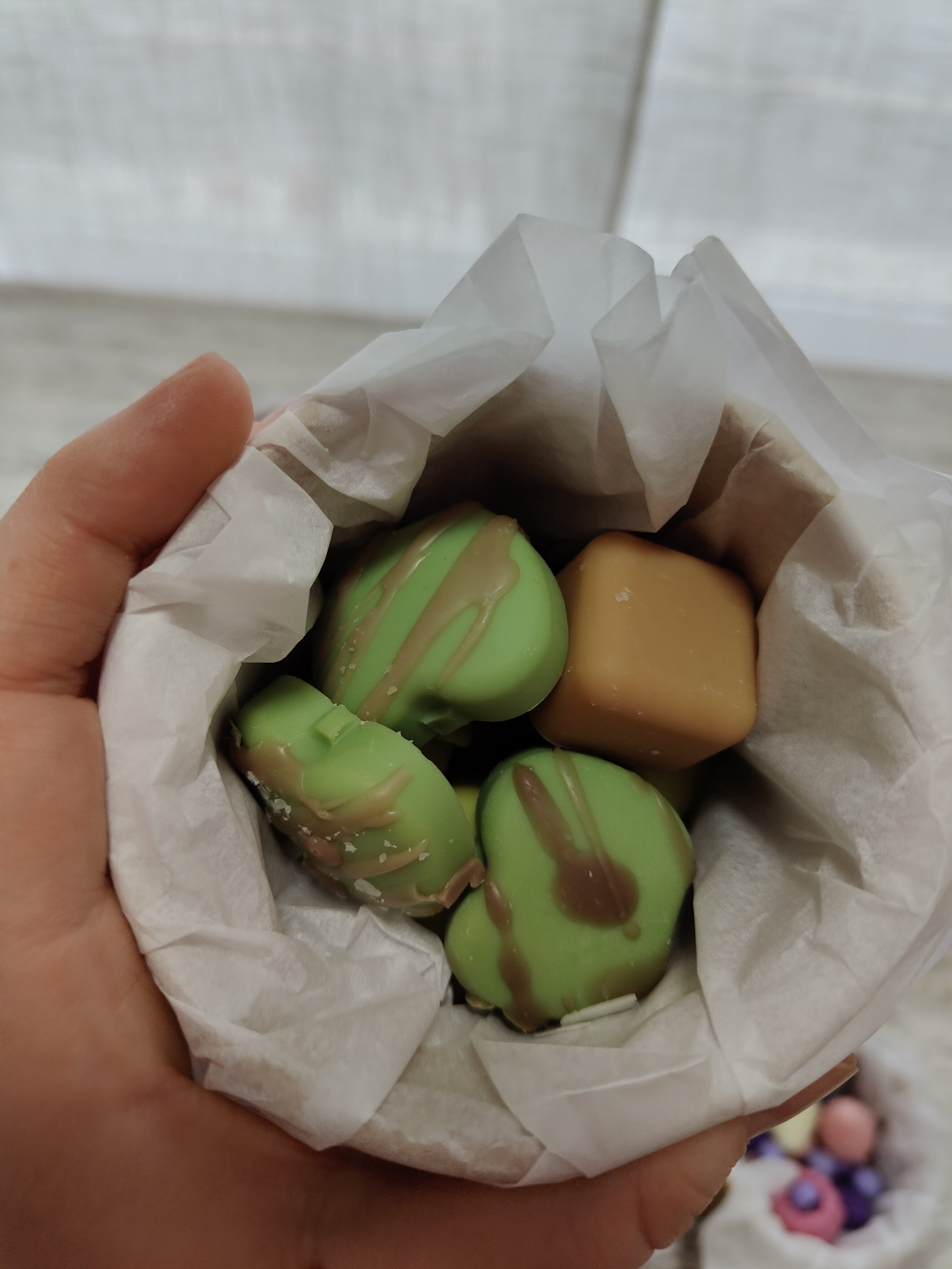 Manzanas y caramelo salado